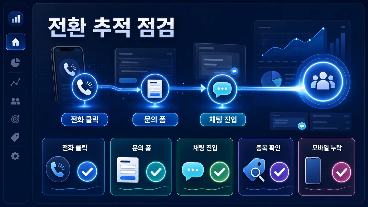 애드워즈 광고대행 전환 추적과 문의 행동 점검 기준 이미지