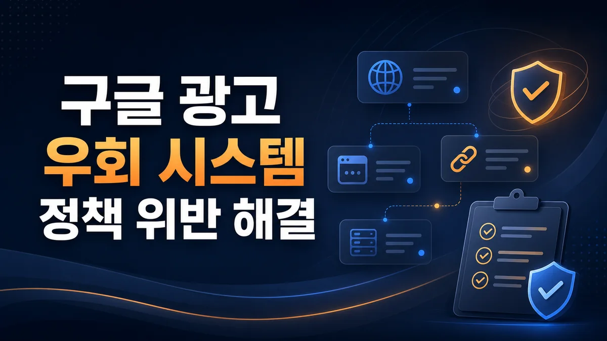 구글 광고 우회 시스템 정책 위반 해결 대표 이미지