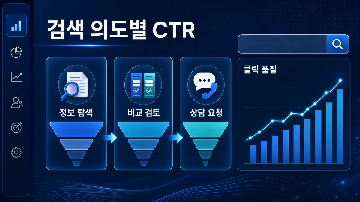 구글 광고 클릭률을 검색 의도별로 나눠 판단하는 기준 이미지